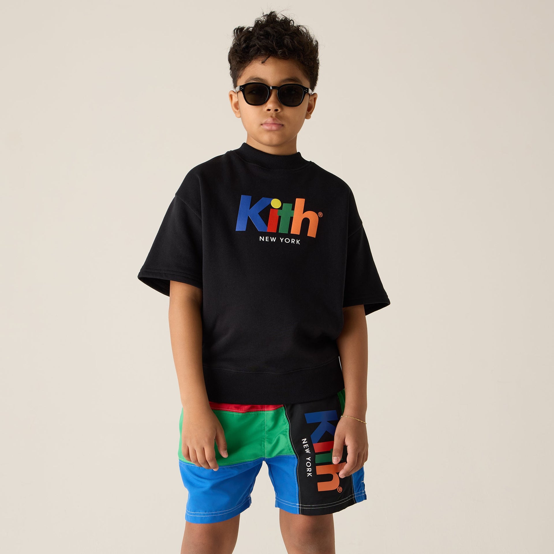 Kith Kids Retro Kai Swim Trunk - Black