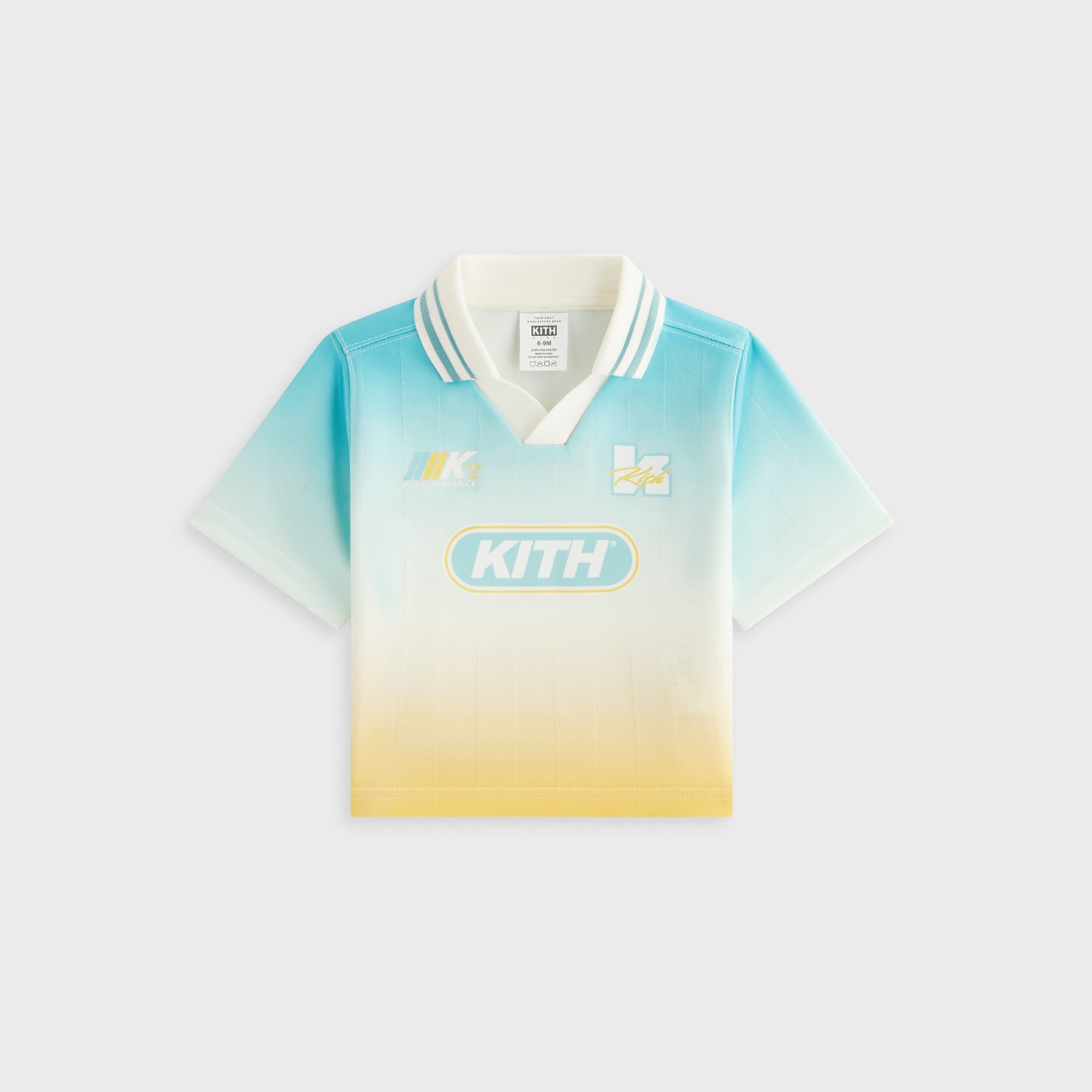 Kith Baby Gradient Soccer Polo - Dusty Aqua